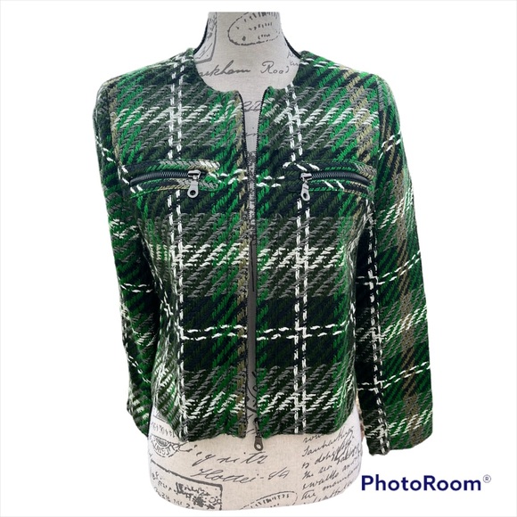 Chadwick Plaid Zip Front Jacket Vintage - Picture 3 of 10